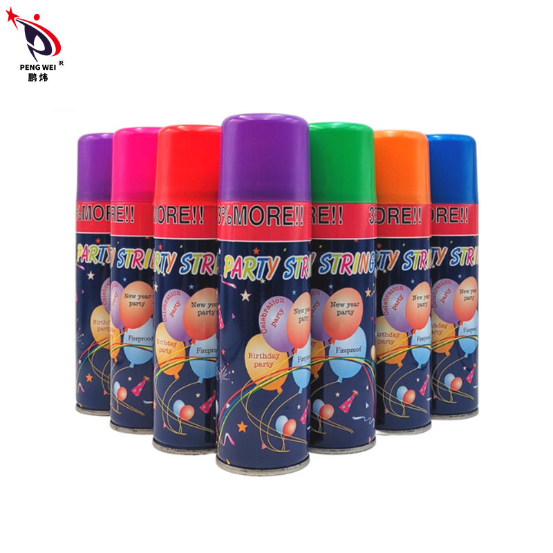 250ml নিরীহ সিলি স্ট্রিং স্প্রে স্ট্রীমার বিভিন্ন রং ব্যবহারিক
