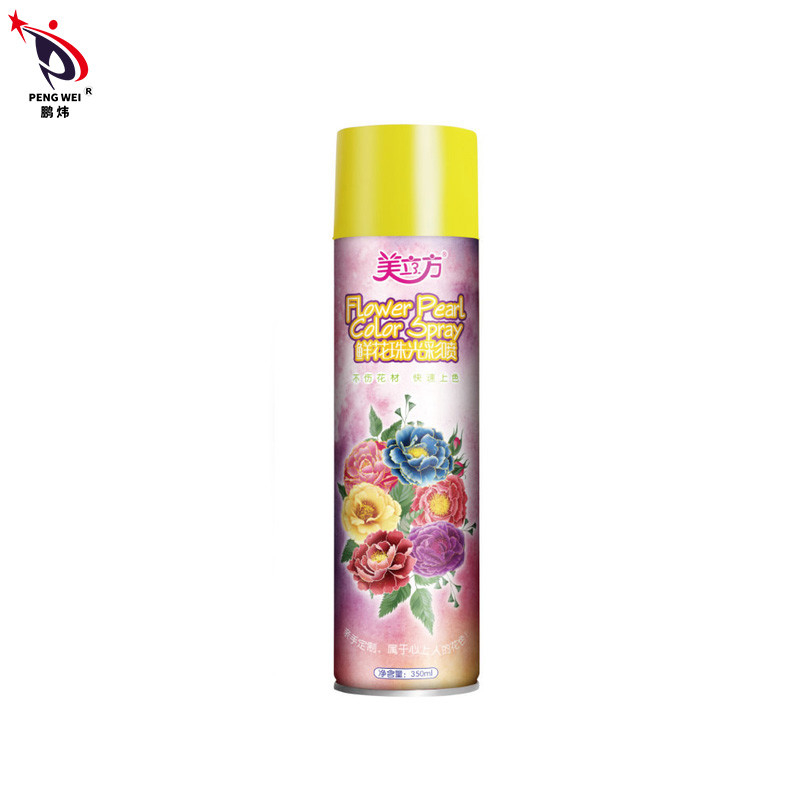 MSDS 350ml ফ্লাওয়ার পার্ল কালার স্প্রে, ফুলের জন্য টিনপ্লেট পেইন্ট স্প্রে