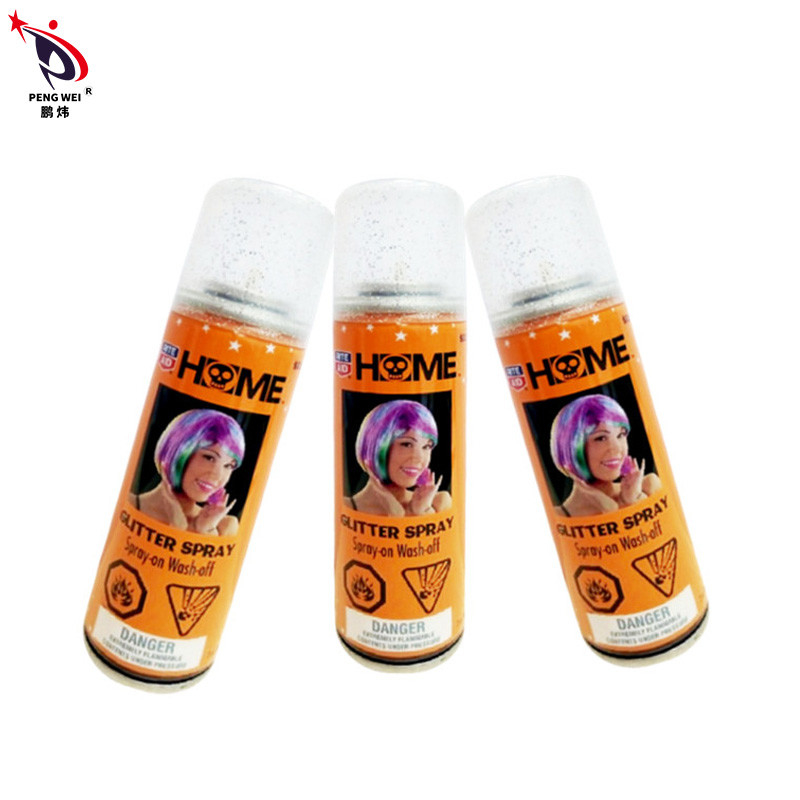 OEM গন্ধহীন সিলভার গ্লিটার হেয়ার স্প্রে, চুলের জন্য ননটক্সিক গোল্ড শিমার স্প্রে