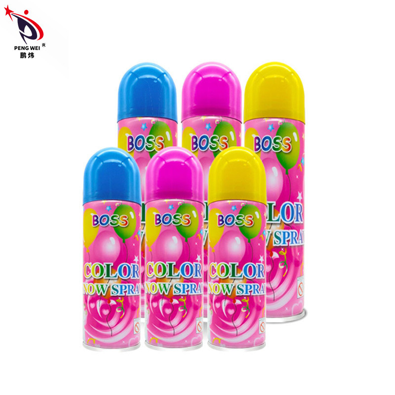 উৎসব উদযাপনের জন্য 250ml পার্টি কৃত্রিম বস রঙিন স্নো স্প্রে SEDEX এর পক্ষে