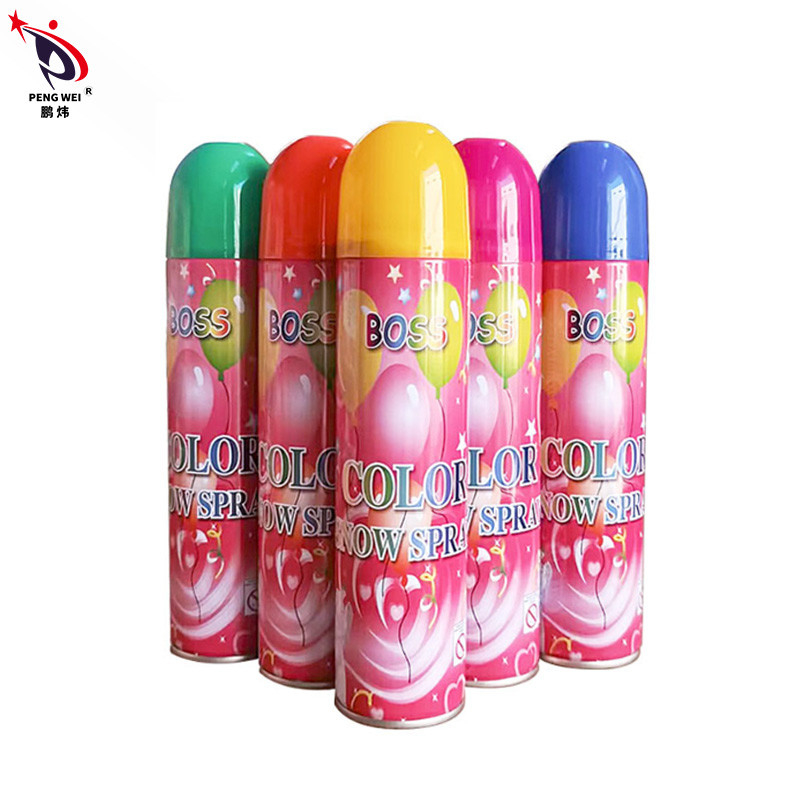 550ml বস কালার স্নো স্প্রে ইকো ফ্রেন্ডলি ওয়েডিং ডেকোরেশন কার্নিভাল পার্টি ফোম স্নো স্প্রে