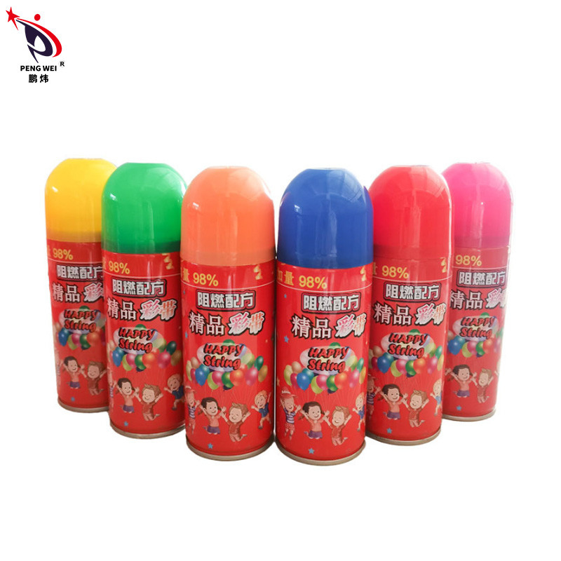রঙিন অ বিষাক্ত Nonflammable সিলি স্ট্রিং স্প্রে পার্টি সজ্জা