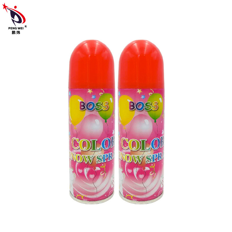 কাস্টম 250ml পার্টি ওয়েডিং ফোম স্নো স্প্রে নীল সবুজ লাল রঙ