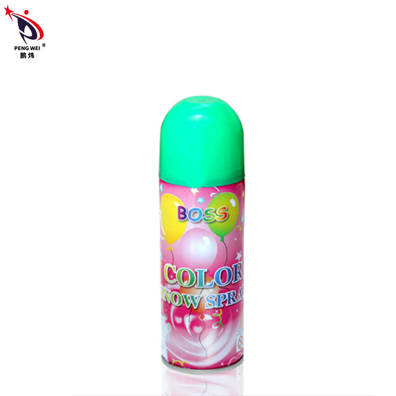 কাস্টম 250ml পার্টি ওয়েডিং ফোম স্নো স্প্রে নীল সবুজ লাল রঙ