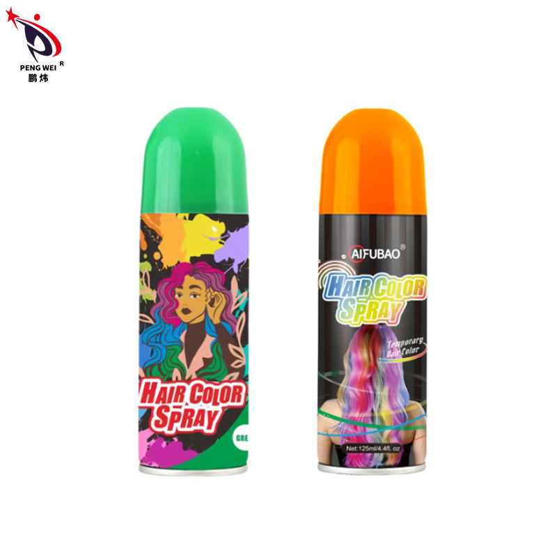 OEM চুলের রঙ স্প্রে 250ml টিনপ্লেট ক্যান টক্সিন মুক্ত তাত্ক্ষণিক অস্থায়ী সবুজ
