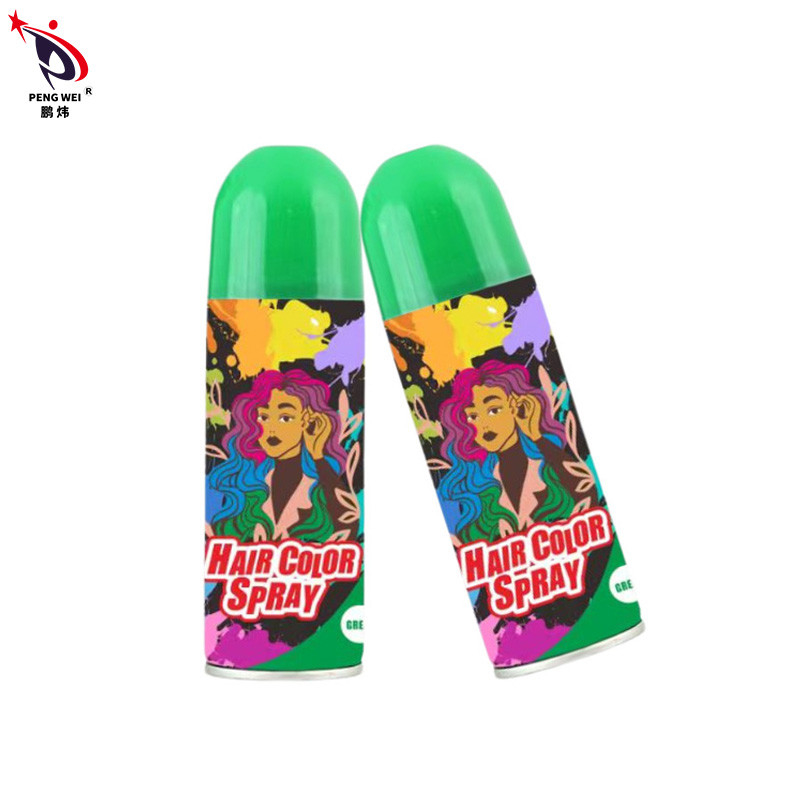 OEM চুলের রঙ স্প্রে 250ml টিনপ্লেট ক্যান টক্সিন মুক্ত তাত্ক্ষণিক অস্থায়ী সবুজ