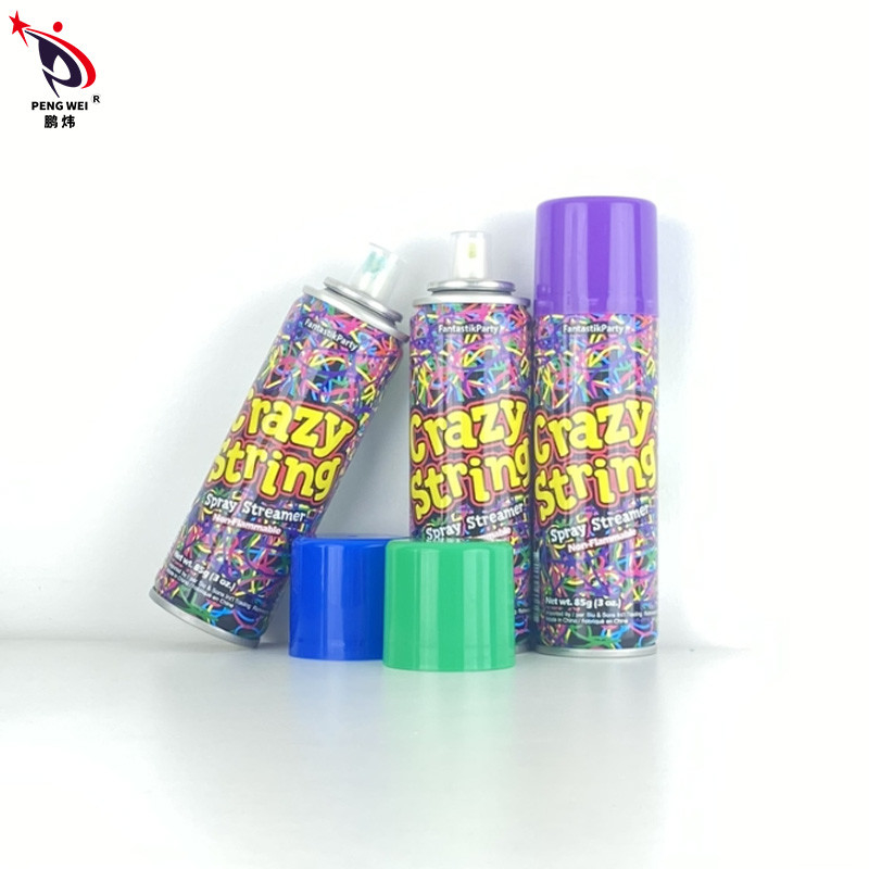 OEM 8+ বয়স রেঞ্জ গফি স্ট্রিং স্প্রে মজার রঙিন বোকা স্ট্রিং স্প্রে