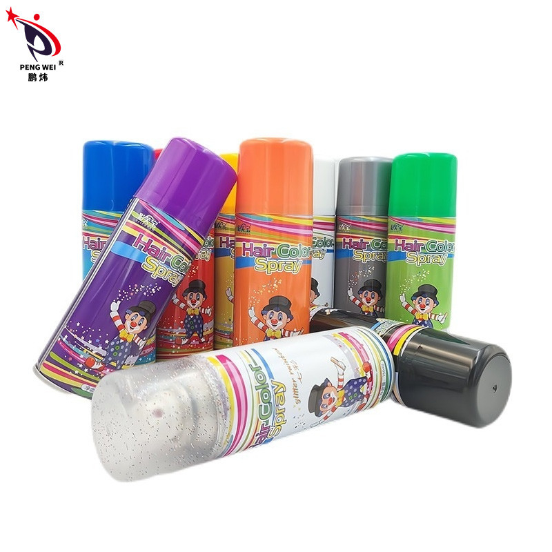 250ml ডিসপোজেবল টেম্পোরারি হেয়ার কালার স্প্রে হেয়ার স্টাইলিং স্প্রে ইউনিসেক্স পার্টি ডেকোর